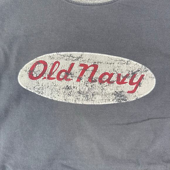 Old Navy Clothing Co American Dark Gray Long Sleeve Ringer Tee T-Shirt XL - Picture 4 of 8